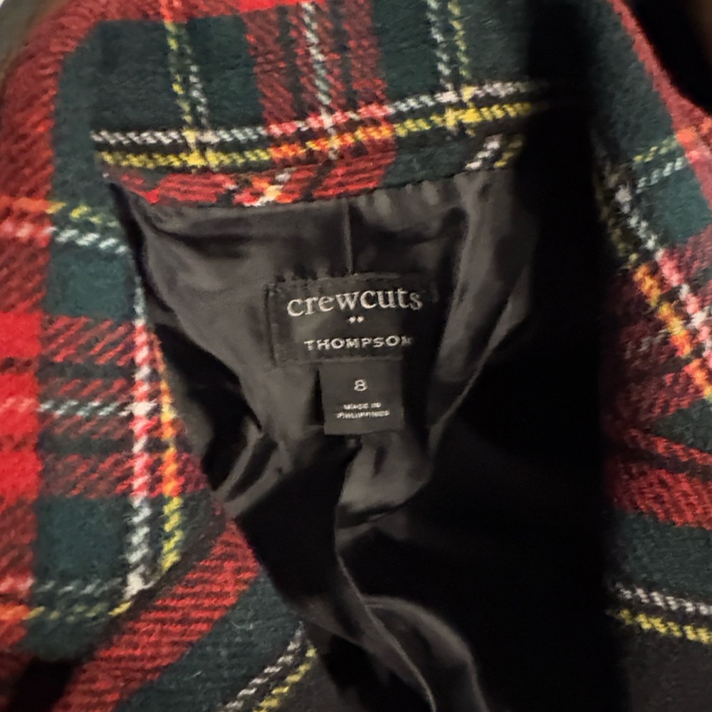 Crewcuts Boys’ Red Tartan Wool-blend Blazer Size 8 - Picture 2 of 6